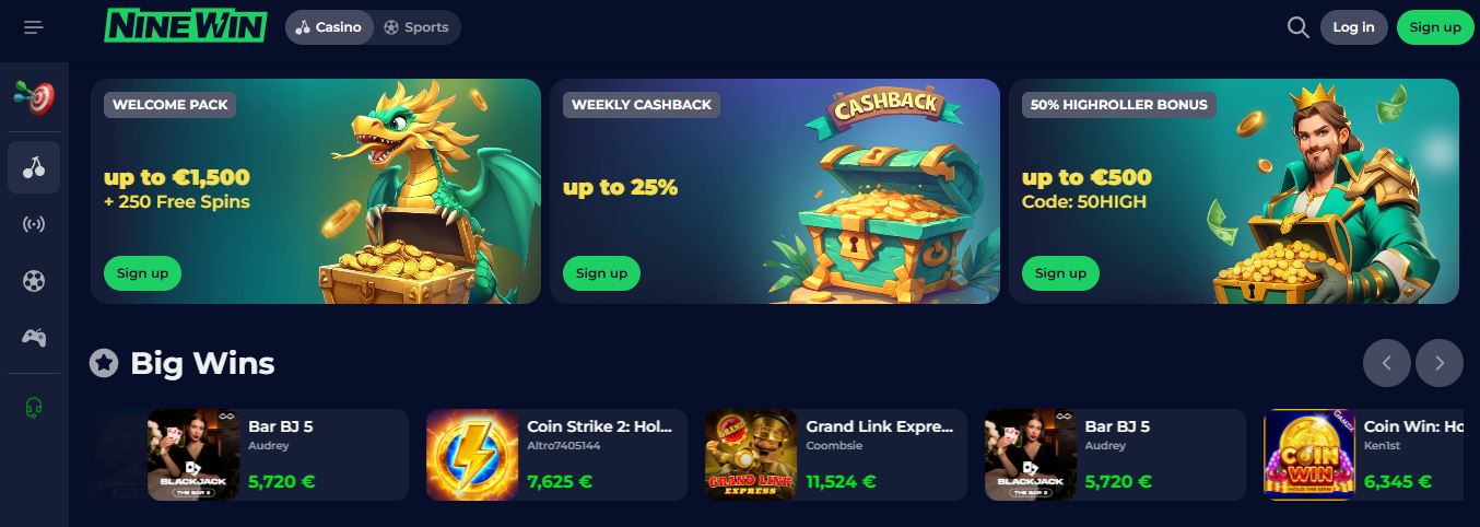 Claim welcome pack with 1500 euros and free spins